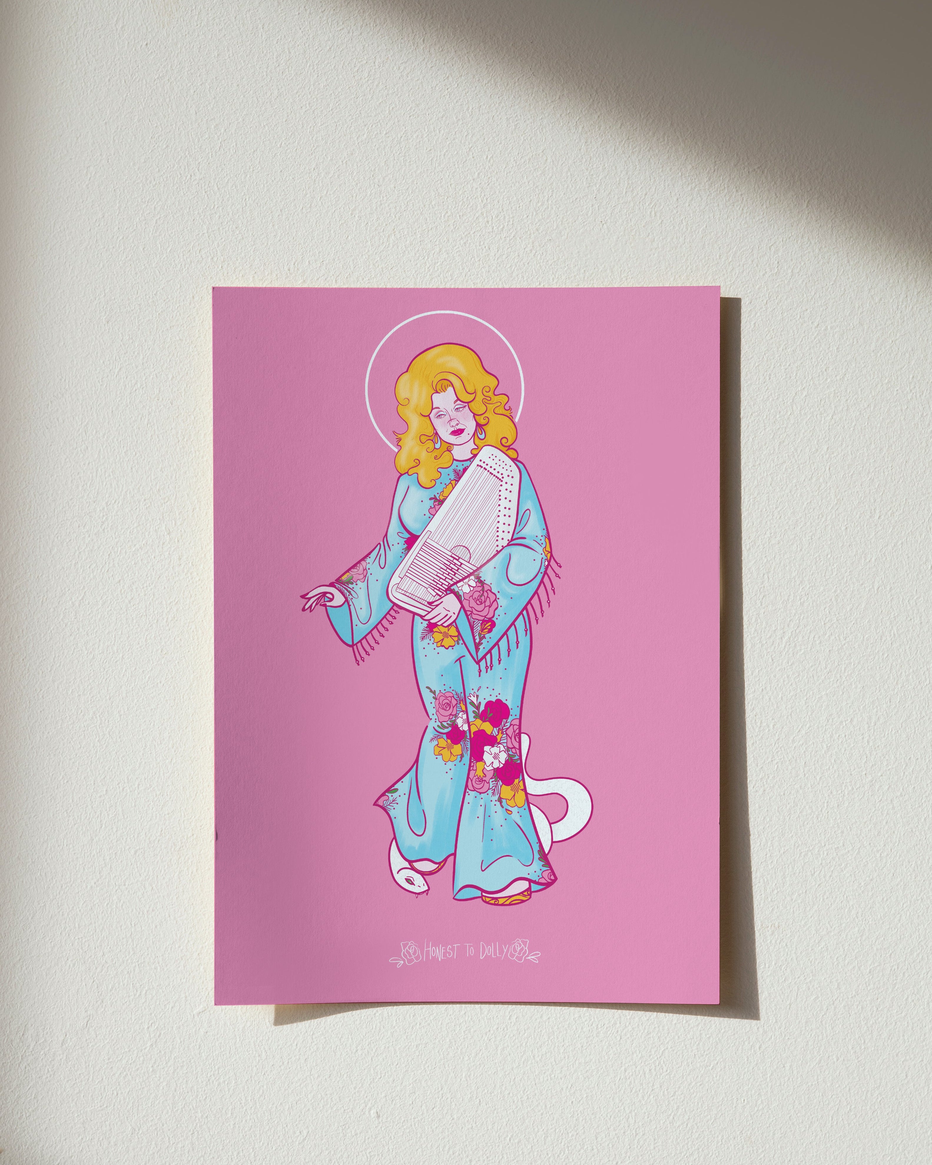 HONEST TO DOLLY | DOLLY PARTON | A5 PRINT