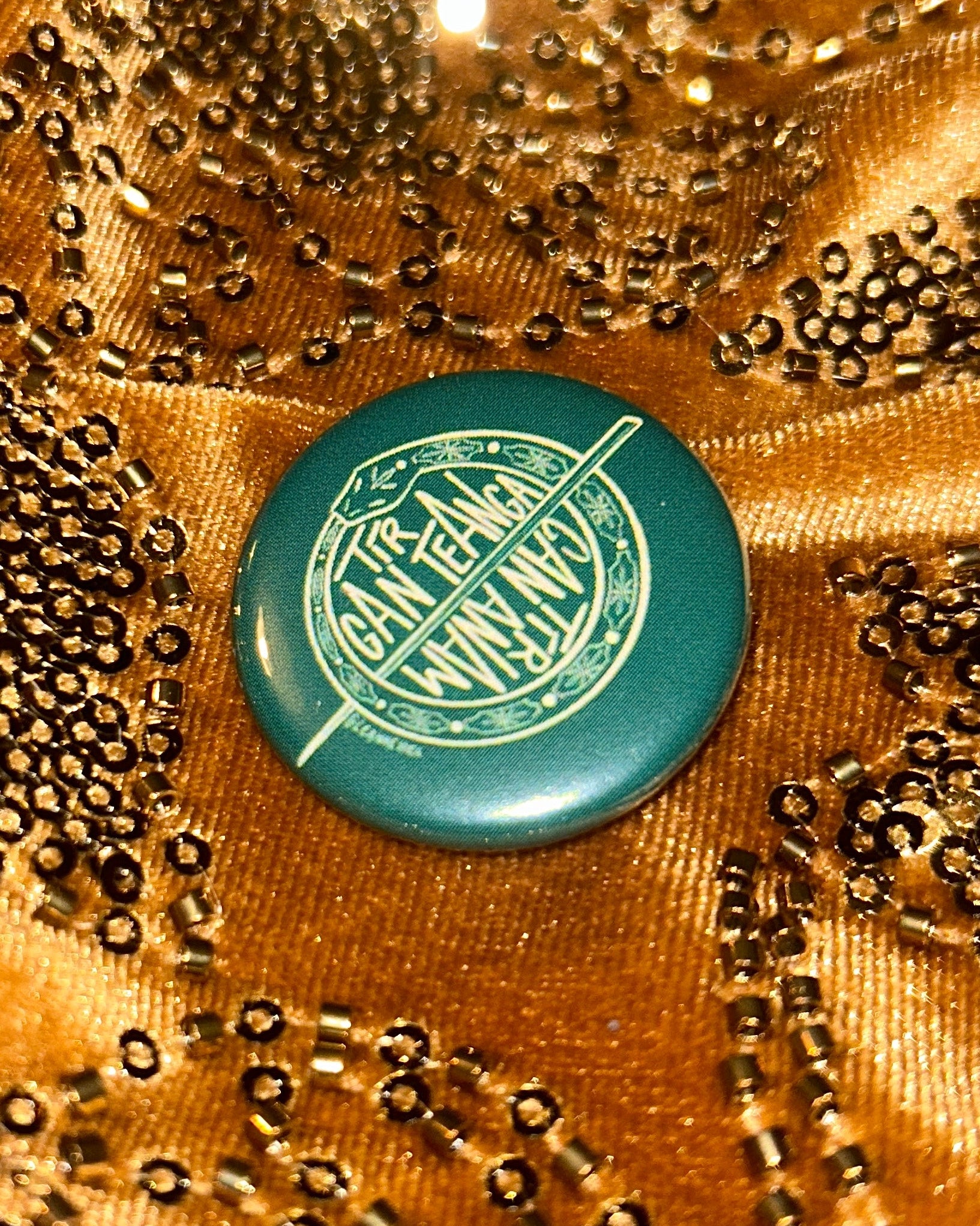 TÍR GAN TEANGA TÍR GAN ANAM |  IRISH BUTTON BADGE