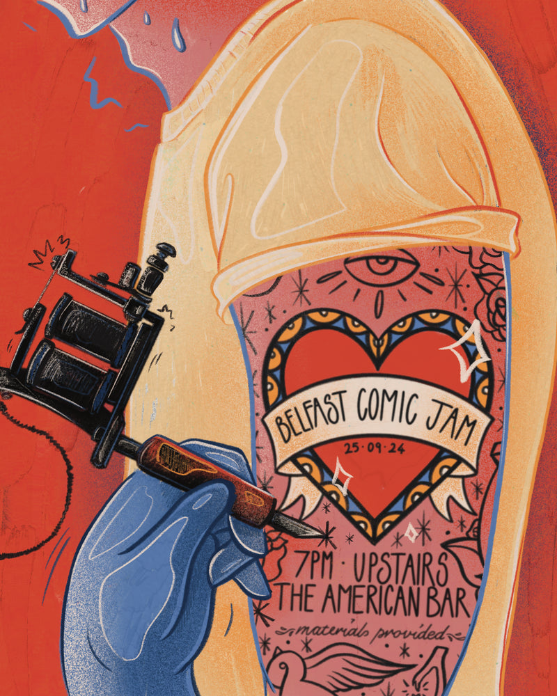 BELFAST COMIC JAM | event poster commission | illustration & design | 2024