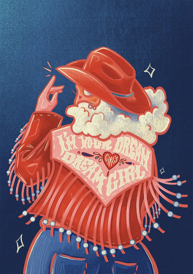USFOLK BIG QUEER ART SHOW EXHIBITION PIECE | print | illustration & lettering | 2024