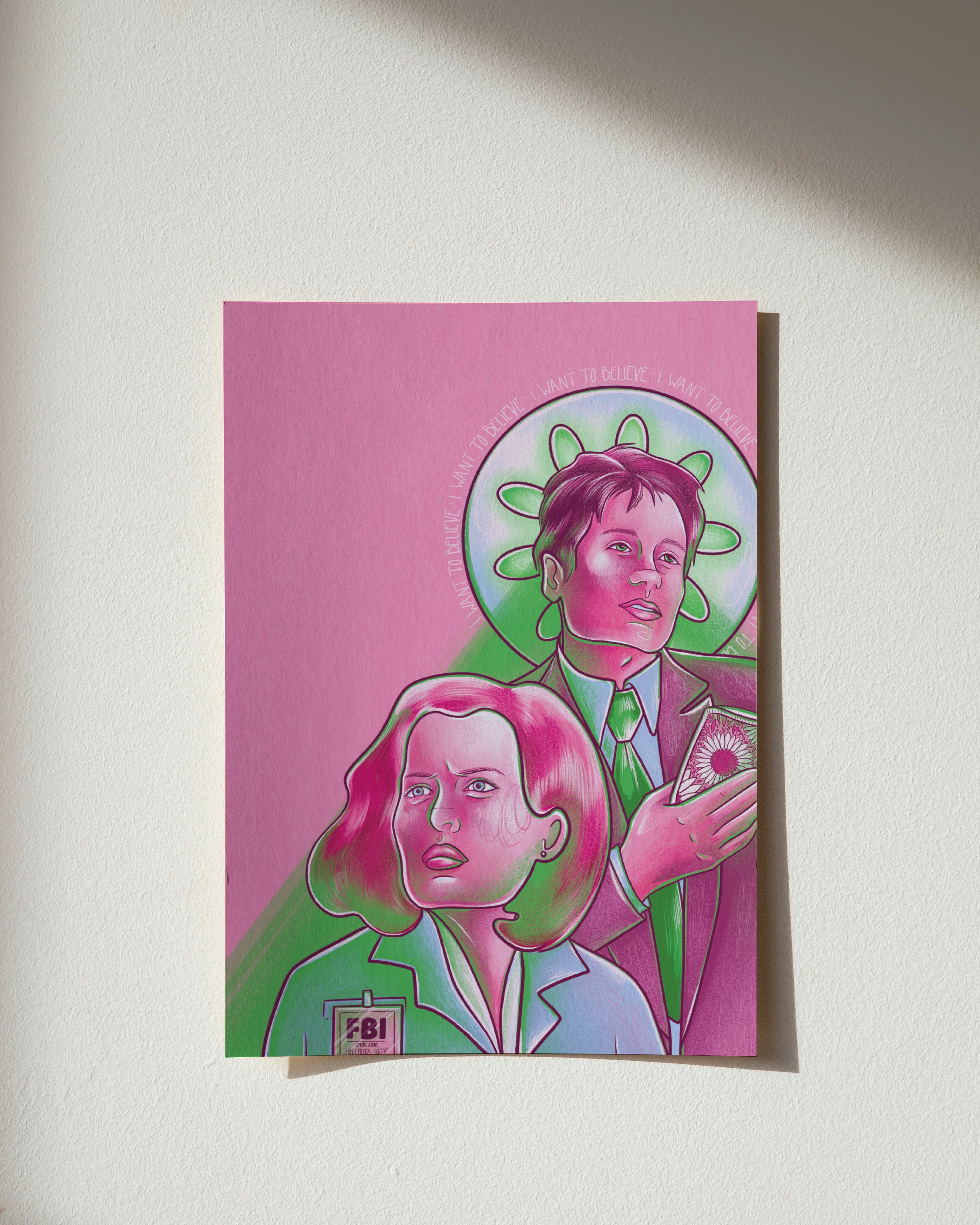 I WANT TO BELIEVE | THE X-FILES | A5 PRINT